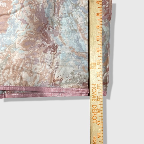 Unbranded Vintage Curtain Valance One Size Pink Blue Marbled Retro Aesthetic - Picture 4 of 5